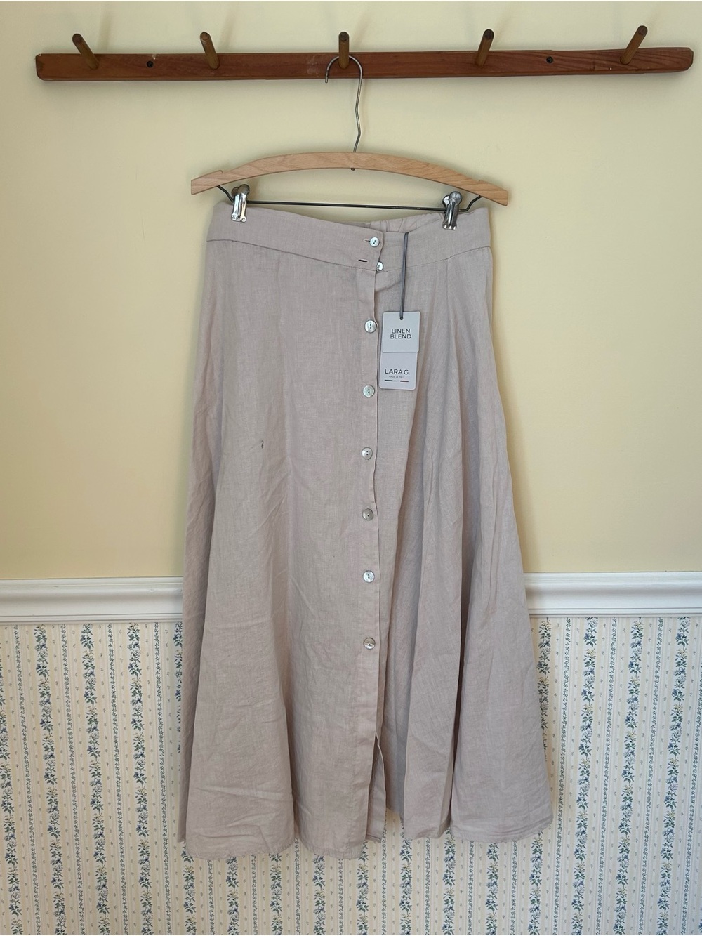 BRAND NEW WT Lara G. Linen Maxi Skirt